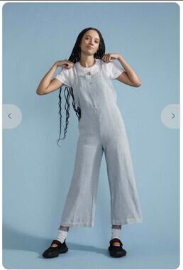 HANSEL FROM BASEL Jumpsuit 2 Penelope Glacier Linen Wide Leg Fitted Bodice